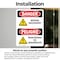 Signmission Moving Machinery Bilingual Danger Sign, Vinyl Decal, 5in W x 7in L, 2PK OS-2PACK-DS-D-57-VS-1453 - alternate 5